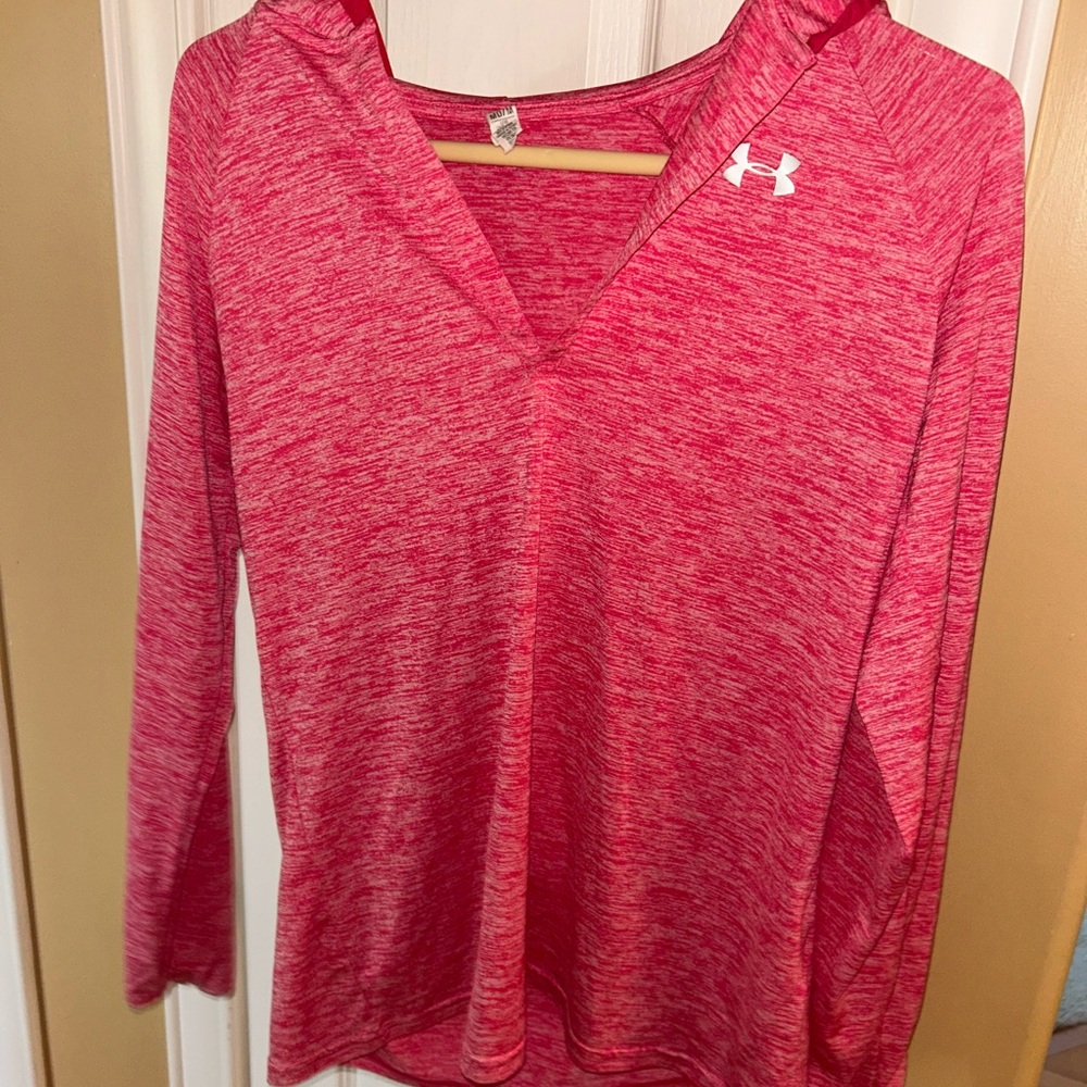 Under Armour Women's Pink Heathered Hoodie